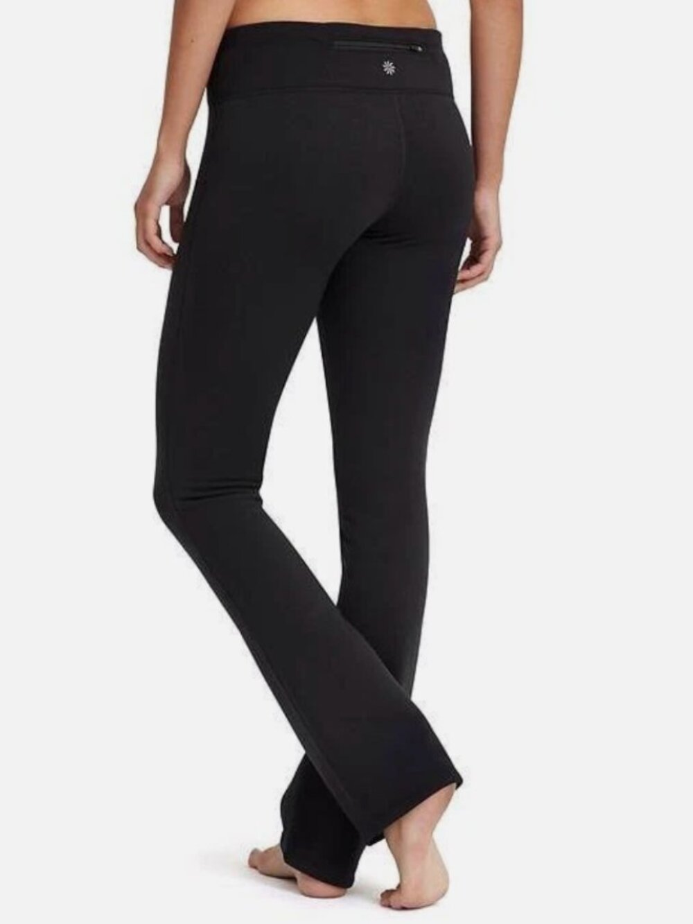 Athleta Low Rise Polartec Fleece Lined Cozy Stretch Pants 31" Black Small